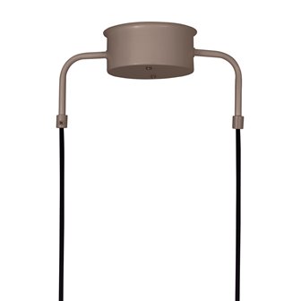 Nowoczesna potrójna lampa nad stół mocca Curve Globen Lighting podsufitka